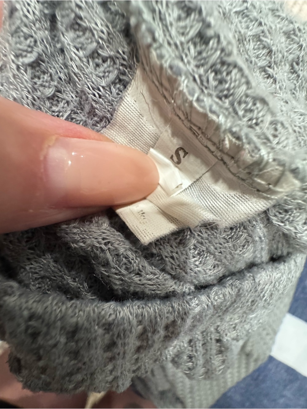 Cozy Gray Waffle-Knit Lounge Pants - Picture 3 of 3